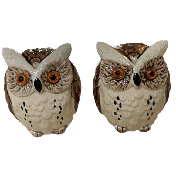 Vintage Owl Salt & Pepper Shakers, Made in Japan - Picture 1 of 4